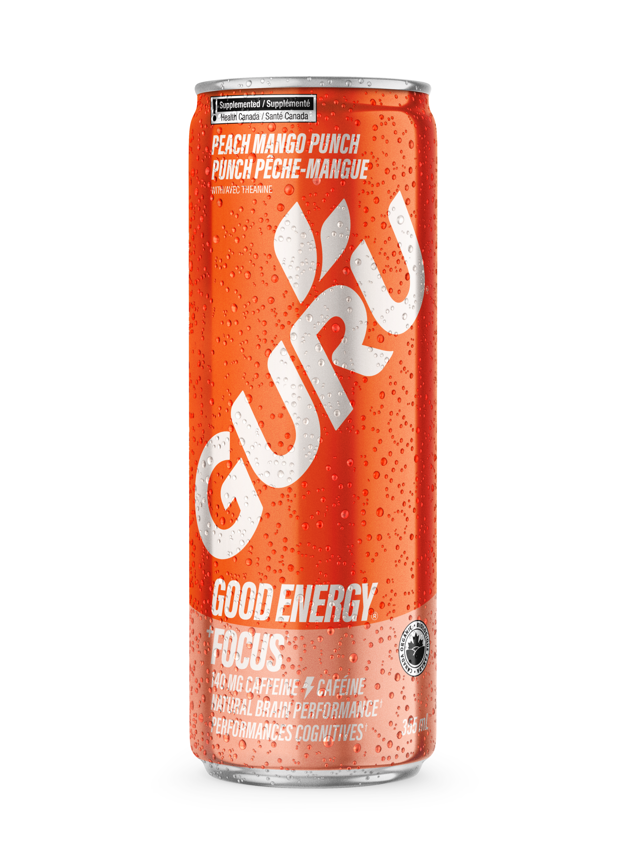 Image GURU GOOD ENERGY Peach Mango Punch 355ml